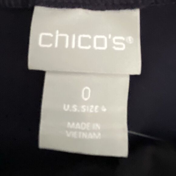 Chico’s Size 0 Faux Leather Front/Ponte Knit Back Leggings Sz 4 US Pull-On Ankle - Picture 5 of 12